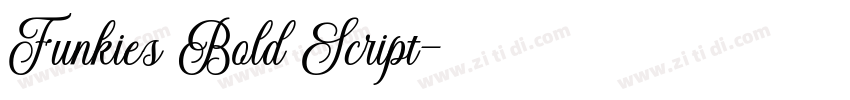 Funkies Bold Script字体转换 Funkies Bold Script字体转换